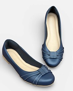 Sapatilha Redonda Comfort Siena Azul Marinho