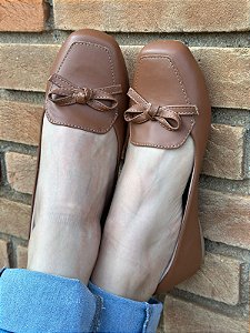 Mocassim Comfort Lacinho Caramelo