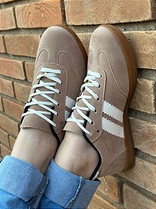 Tênis Samb CAMURÇA Capuccino Listra Branca