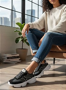 Tênis Plataforma New York Preto