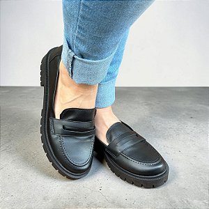 Mocassim Tratorado Total Preto