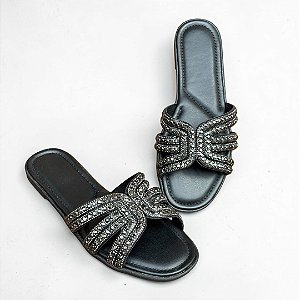 Chinelo RASTEIRA Dubai PedrariaPreta