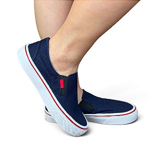 Slip On Old School Azul Marinho
