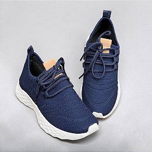 Tênis Meia Bordado Azul Marinho