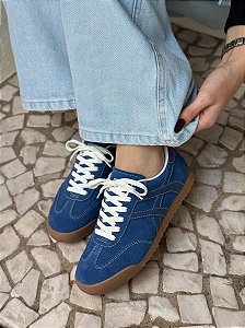Tênis Cadarço Casual Azul Royal