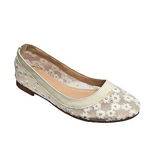 Sapatilha Telinha Margarida Off-White