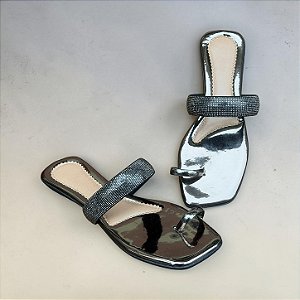 Chinelo Rasteira Luna Preto