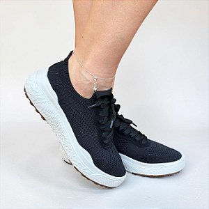 Tênis Meia Knit Preto