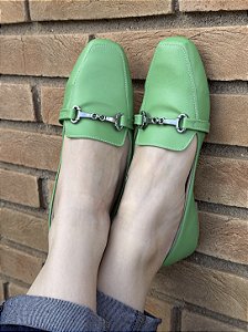 Mocassim Comfort Júpter Fivela Verde