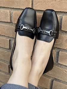 Mocassim Comfort Júpter Fivela Preto