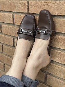 Mule Comfort Bico Quadrado Júpter Café