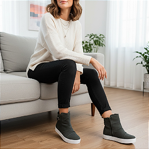 Bota Sanfonada Grafite Moletinho