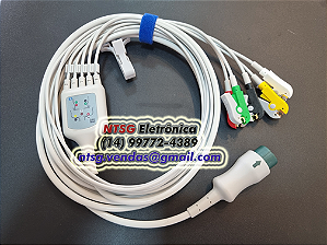 Cabo Paciente de ECG 05 Vias para monitor Cmos Drake Isaiah