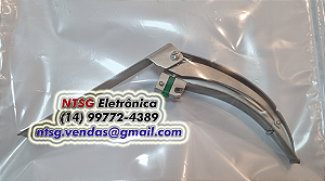 Lamina para Laringoscopio McCoy Curva com Fibra Ótica Embutida