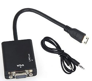 Cabo Conversor De Video Hdmi Para Vga Com Áudio Raspberry Pi