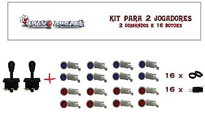 Kit Botões de Acrílico para 2 jogadores