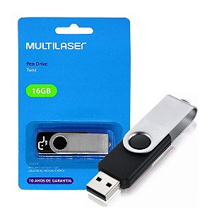 Pen Drive Multilaser Usb 2.0 Modelo Twist 16GB