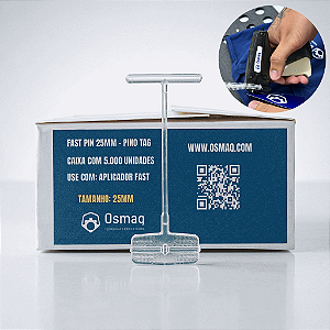 Pino Tag Fast 25mm 5.000 Unidades Osmaq – Fixador de Etiquetas e Tags
