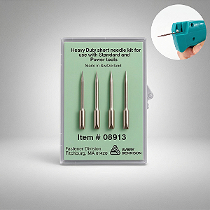 Kit Agulhas Fast Aço (08913) – Avery Dennison | Caixa com 4 Unidades