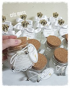 Velas Perfumadas com Renda Lembrança de Batizado (a partir 10 unids)