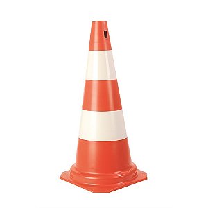 Cone Rigido Plastico Laranja/Branco 50cm