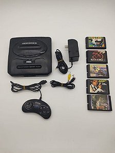 Console Mega Drive 3 Completo + 5 Jogos Paralelos