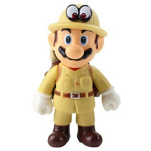 Boneco Mario Bros Odyssey Explorador Nintendo 13 Cm