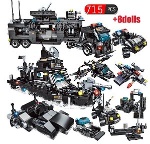 Blocos De Montar City Patriots Polícia Swat 715 Peças