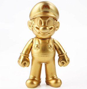 Boneco Mario Bros Dourado Nintendo 12 Cm