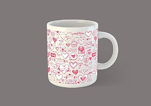 Caneca amor love coração C31
