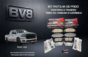 KIT Pastilha de freio Dianteira e Traseira RAM 1500 (USO SEVERO) CERÂMICA E CARBONO 2019/25