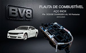 Flautas de Combustível em Aço Inox AN 06 - DODGE CHARGER V6 3.6 PENTASTAR - (até 300cv)
