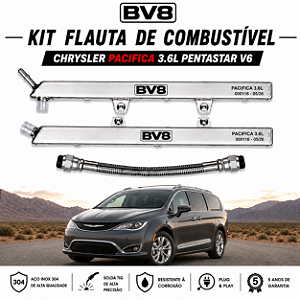 Flautas de Combustível em Aço Inox AN 06 - CHRYSLER PACIFICA V6 3.6 PENTASTAR 2017-2025- (até 300cv)