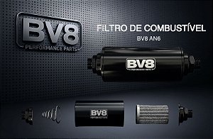 Filtro de combustível inox BV8 AN6