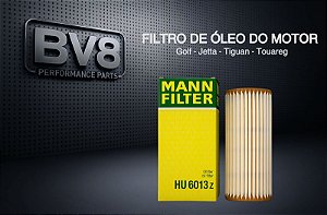Filtro de óleo do motor GOLF - JETTA - TIGUAN - TOUAREG - HU 6013z MANN FILTER