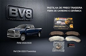 Pastilha de freio Traseira RAM 2500 e 3500 (USO SEVERO) CERÂMICA E CARBONO 2019/2025 POWERSTOP