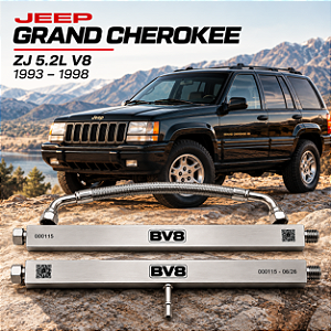 Flautas de Combustível BV8 BILLET Aço Inox - Jeep Grand Cherokee Wj V8 5.2l