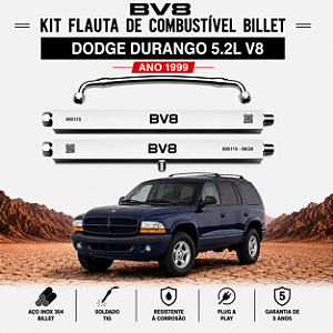 KIT Flauta de Combustível BILLET Aço Inox - DODGE DURANGO R/T - V8 5.9L, ano 1999