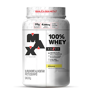 100% WHEY BRANDÃO MAX TITANIUM - 900G