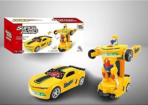 CARRO TRANFORMERS  CAMARO AMARELO  TOY KING
