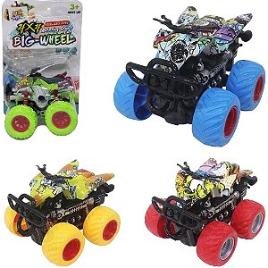 Quadriciclo Monster Truck Com Fricção E Amortecedor 360 Graus Toy King