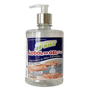 SPERT ÁLCOOL 70° INPM EM GEL 500ml - VÁLVULA PUMP NATURAL