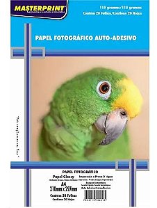 Papel Fotográfico Adesivo Glossy 115g/m²