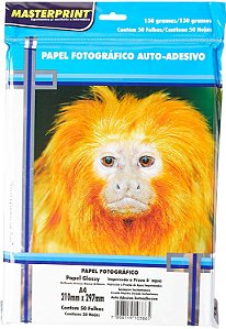Papel Fotográfico Adesivo Glossy 130g/m²