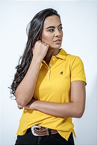 Polo Feminina Amarelo Canário Alcafield