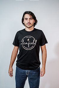 Camiseta Estampada Masculina Alcafield Preta