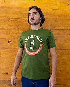 Camiseta Estampada Masculina Alcafield Verde
