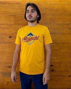 Camiseta Estampada Masculina Alcafield Amarela