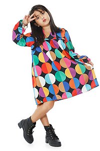 vestido infantil menina manga long A