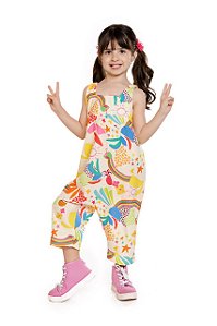 MACACÃO INFANTIL MENINA ARCO IRIS